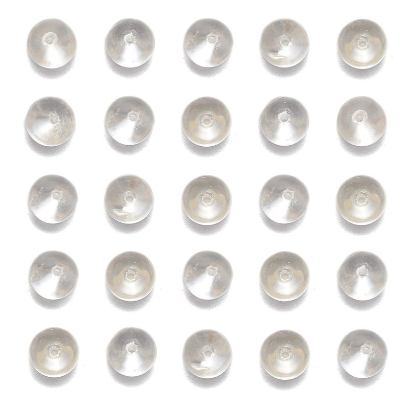 NCB 100PCS 8mm Natural Clear Quartz Crystals Gemstone Round Loose Stone Spacer Beads for Jewelry Making with Crystal Stretch Cord - Image 1